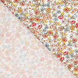 Popeline Viscose Flor Castanho - Ribes y Casals