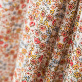 Popeline Viscose Flor Castanho - Ribes y Casals