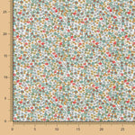 Popeline Viscose Flor Branco - Ribes y Casals