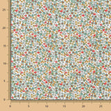 Popeline Viscose Flor Branco - Ribes y Casals