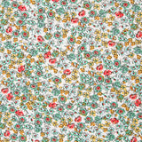 Popeline Viscose Flor Branco - Ribes y Casals