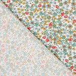 Popeline Viscose Flor Branco - Ribes y Casals