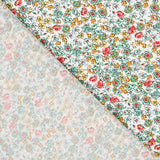 Popeline Viscose Flor Branco - Ribes y Casals