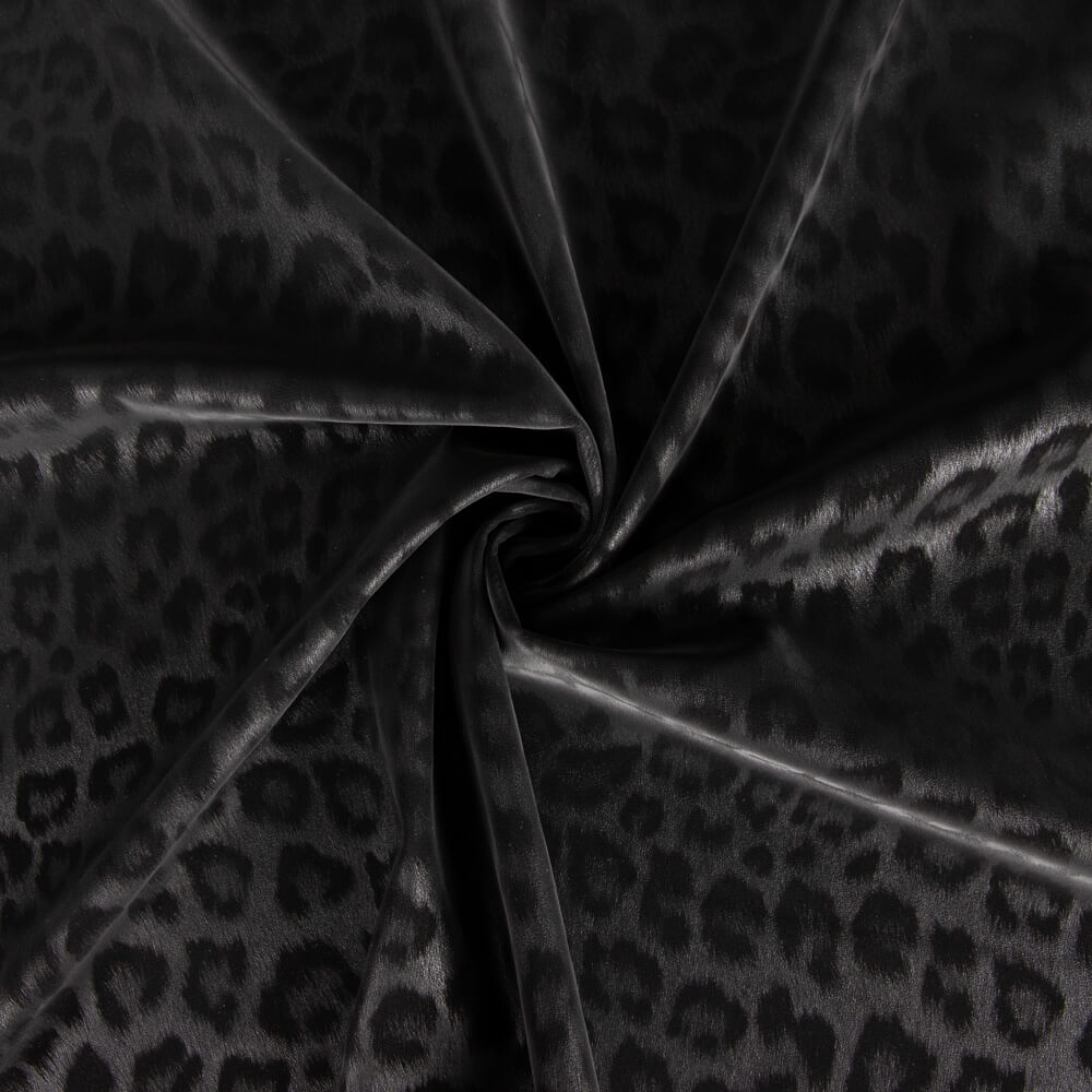 Dupla Face Elástica Jacquard Leopardo - Ribes y Casals