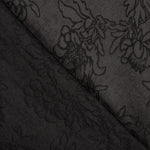 Tecido Brocado Flor Preto - Ribes y Casals