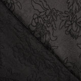 Tecido Brocado Flor Preto - Ribes y Casals