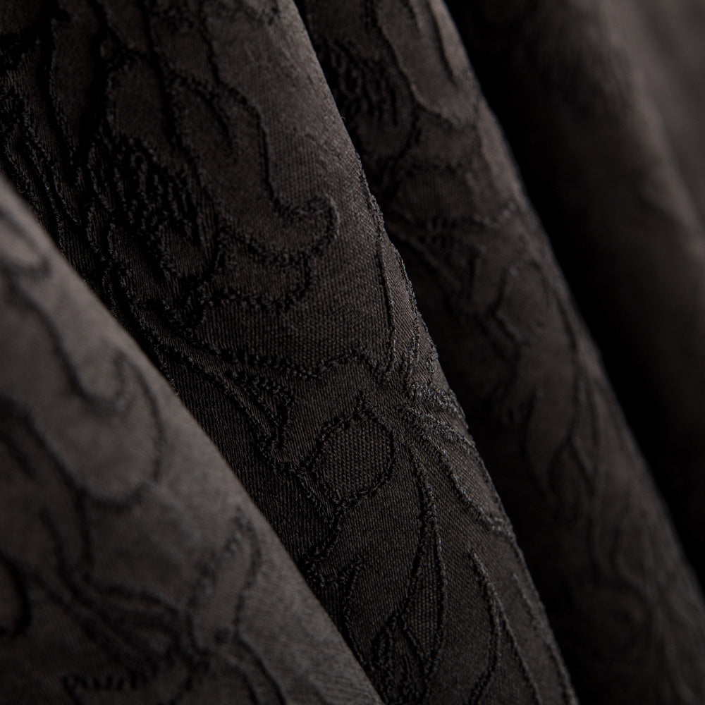 Tecido Brocado Flor Preto - Ribes y Casals