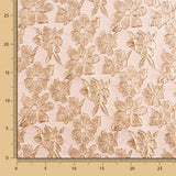 Tecido Brocado Flor Nude - Ribes y Casals