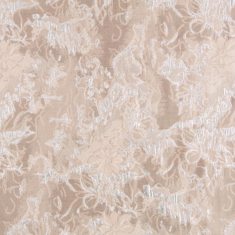 Tecido Brocado Flor Prata - Ribes y Casals