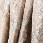 Tecido Brocado Flor Prata - Ribes y Casals