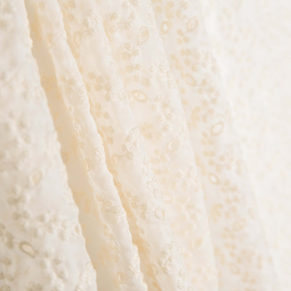 Gaze Poliéster Bordada Cru - Ribes y Casals