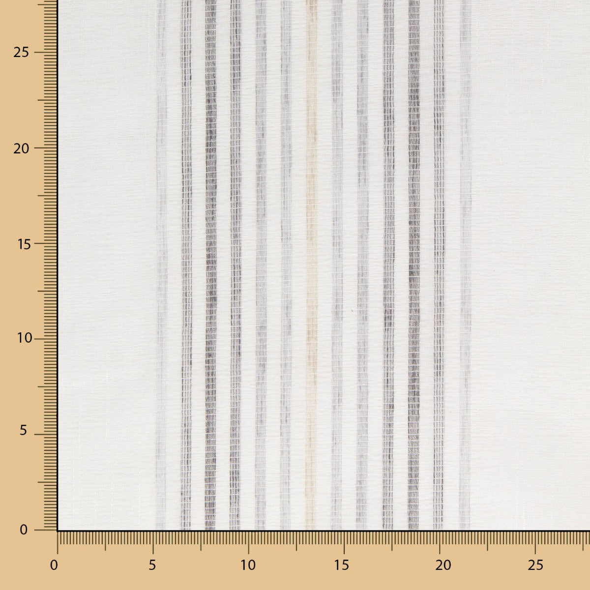 Tecido Cortina Multi Risca Castanho - Ribes y Casals