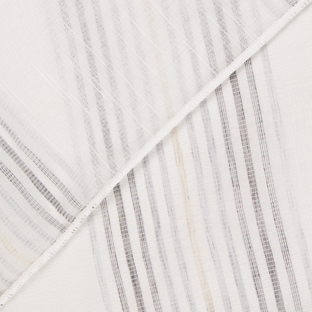 Tecido Cortina Multi Risca Castanho - Ribes y Casals