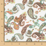 Viscose Paisley Branco - Ribes y Casals