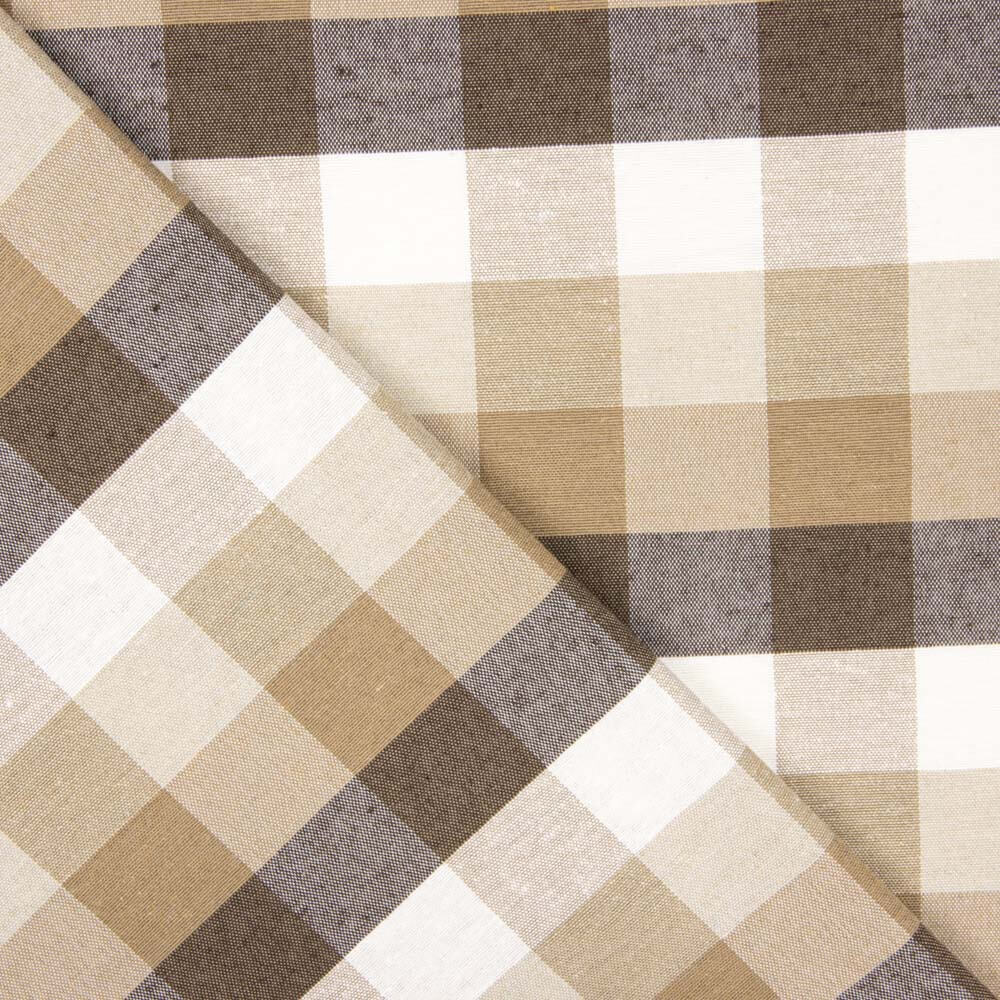 Toalha de Mesa Teflon Xadrez Bege - Ribes y Casals