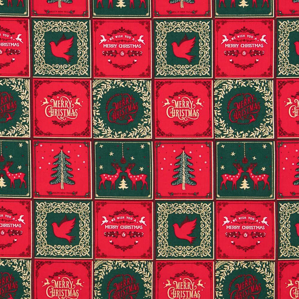 Feliz Natal Tartan Algodão Tartan - Ribes y Casals