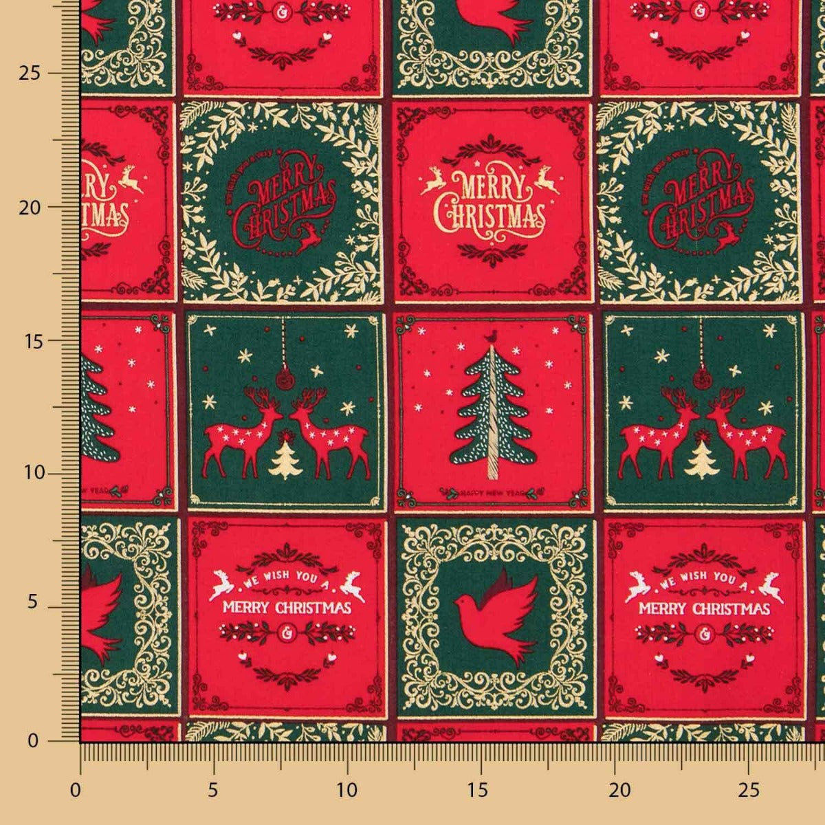 Feliz Natal Tartan Algodão Tartan - Ribes y Casals