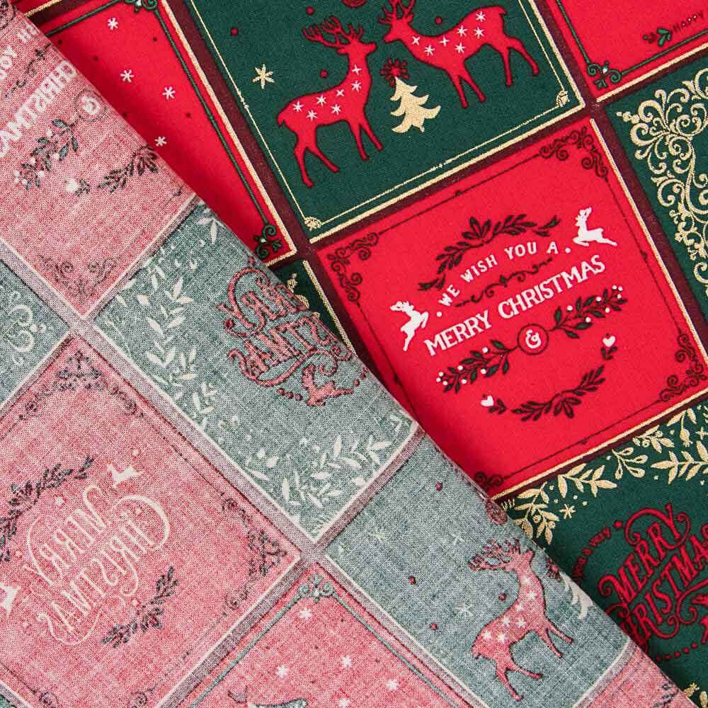 Feliz Natal Tartan Algodão Tartan - Ribes y Casals