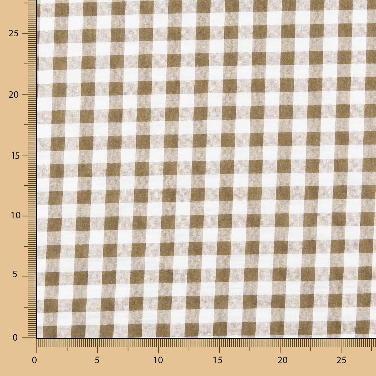 Seersucker Xadrez Maxi Kaki - Ribes y Casals