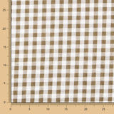 Seersucker Xadrez Maxi Kaki - Ribes y Casals