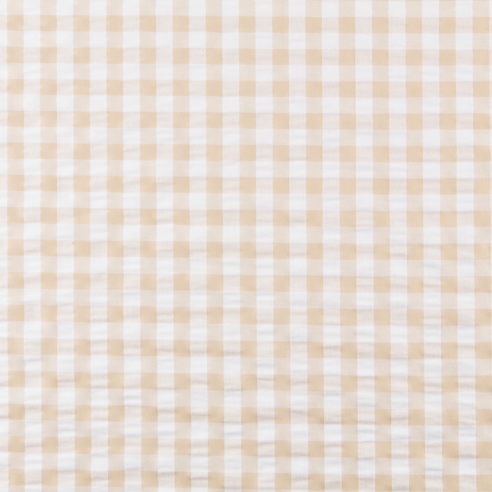 Seersucker Xadrez Maxi Camel - Ribes y Casals