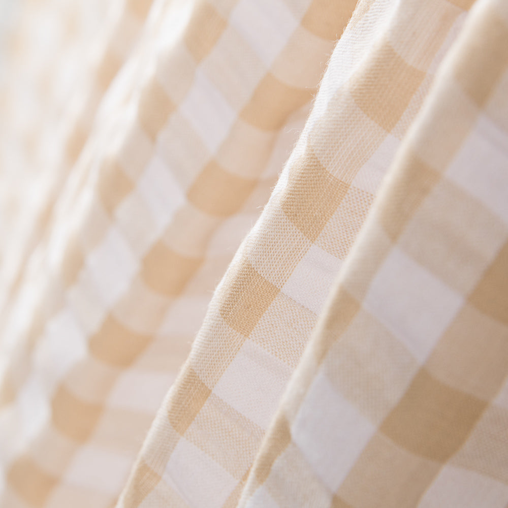 Seersucker Xadrez Maxi Camel - Ribes y Casals