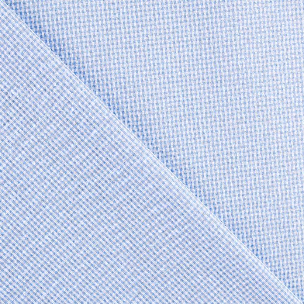 Seersucker Xadrez Mini Azul Mistura - Ribes y Casals