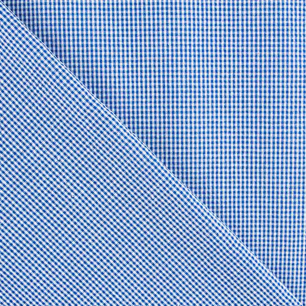Seersucker Xadrez Mini Azul Escuro Mistura - Ribes y Casals