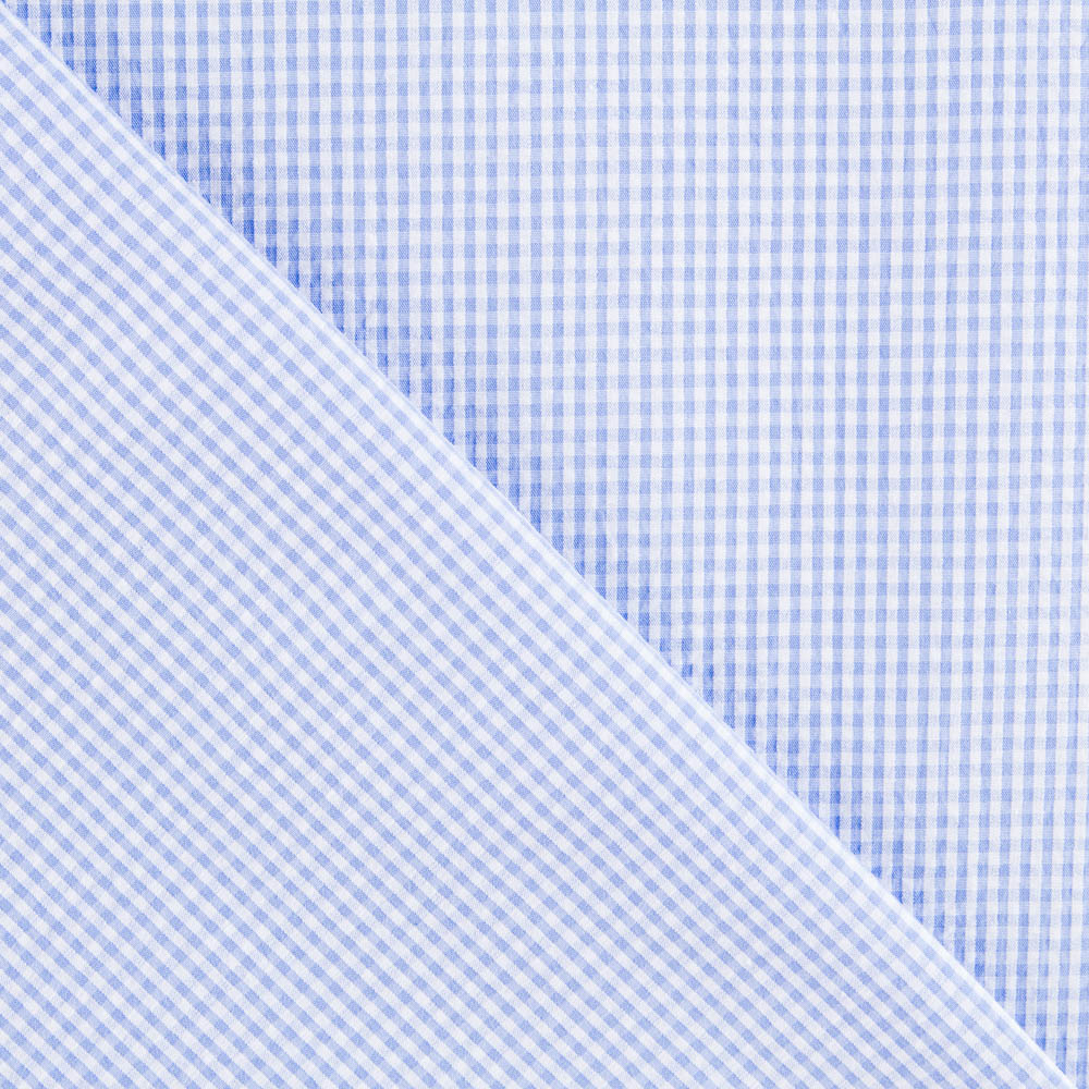 Seersucker Xadrez Mini Azul - Ribes y Casals