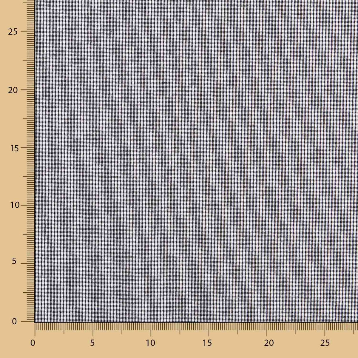 Seersucker Xadrez Mini Preto Mistura - Ribes y Casals