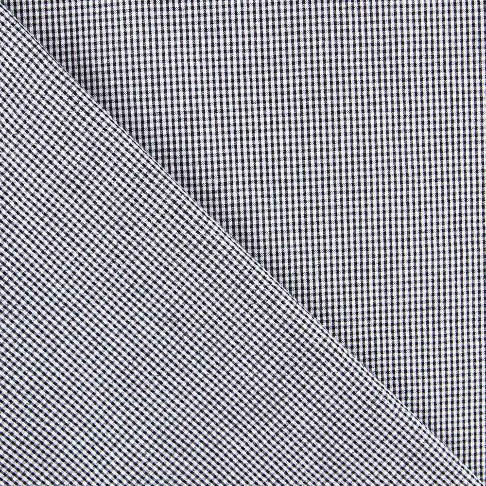 Seersucker Xadrez Mini Preto Mistura - Ribes y Casals