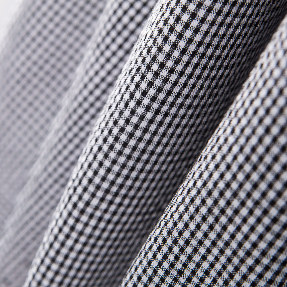 Seersucker Xadrez Mini Preto Mistura - Ribes y Casals