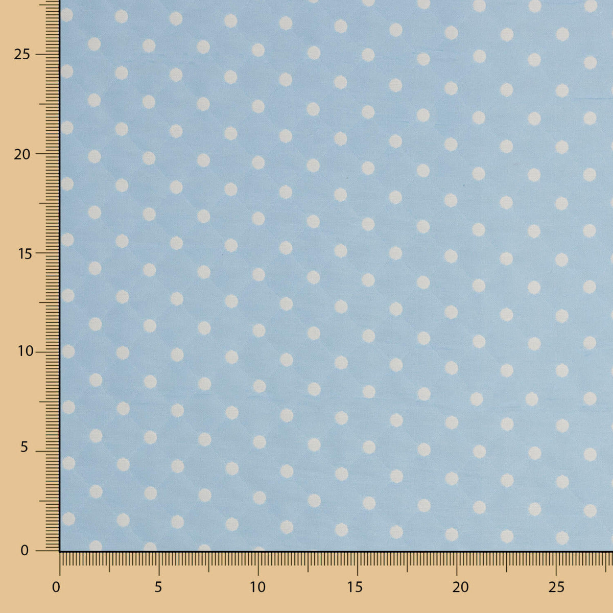 Jacquard Bolinhas Reversível Azul - Ribes y Casals