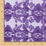 Tecido Renda Folha Dobrável Lilás - Ribes y Casals
