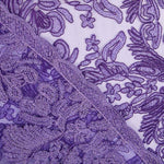 Tecido Renda Folha Dobrável Lilás - Ribes y Casals