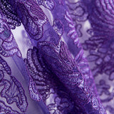 Tecido Renda Folha Dobrável Lilás - Ribes y Casals