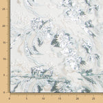 Tecido Renda Ramos Lantejoulas Porcelana - Ribes y Casals