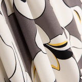 Crepe Estástico Floral Cinza - Ribes y Casals