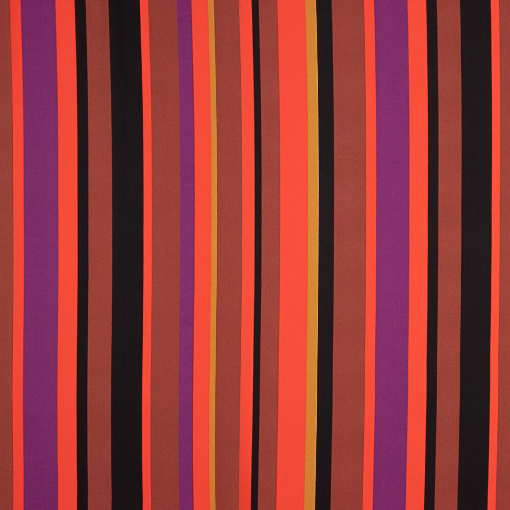 Georgette Estampado Listras Fucsia - Ribes y Casals