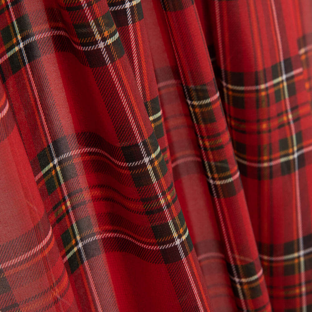 Gaze Poliéster Tartan Vermelho - Ribes y Casals