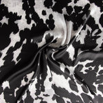 Cetim Estampado Manchado Preto - Ribes y Casals