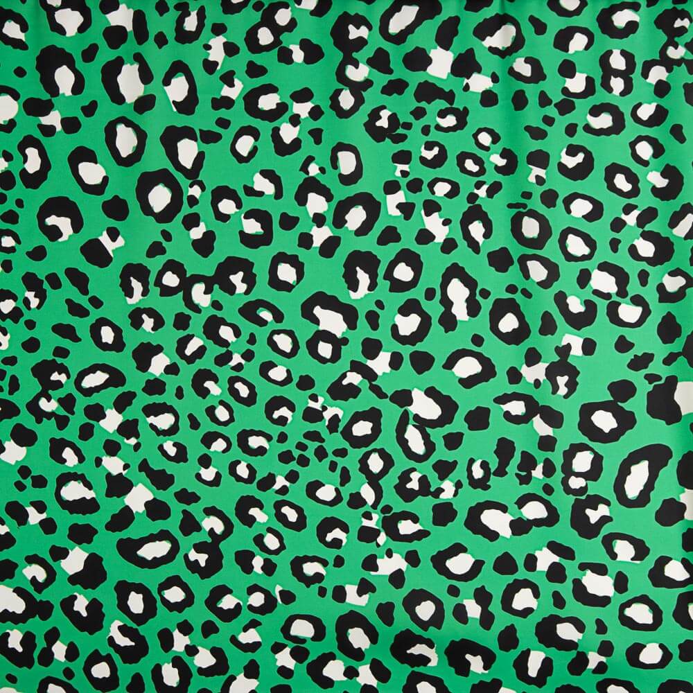 Cetim Estampado Leopardo Verde - Ribes y Casals