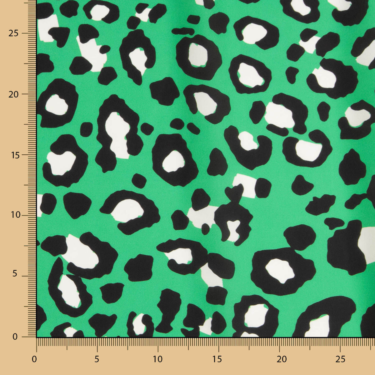 Cetim Estampado Leopardo Verde - Ribes y Casals