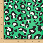 Cetim Estampado Leopardo Verde - Ribes y Casals