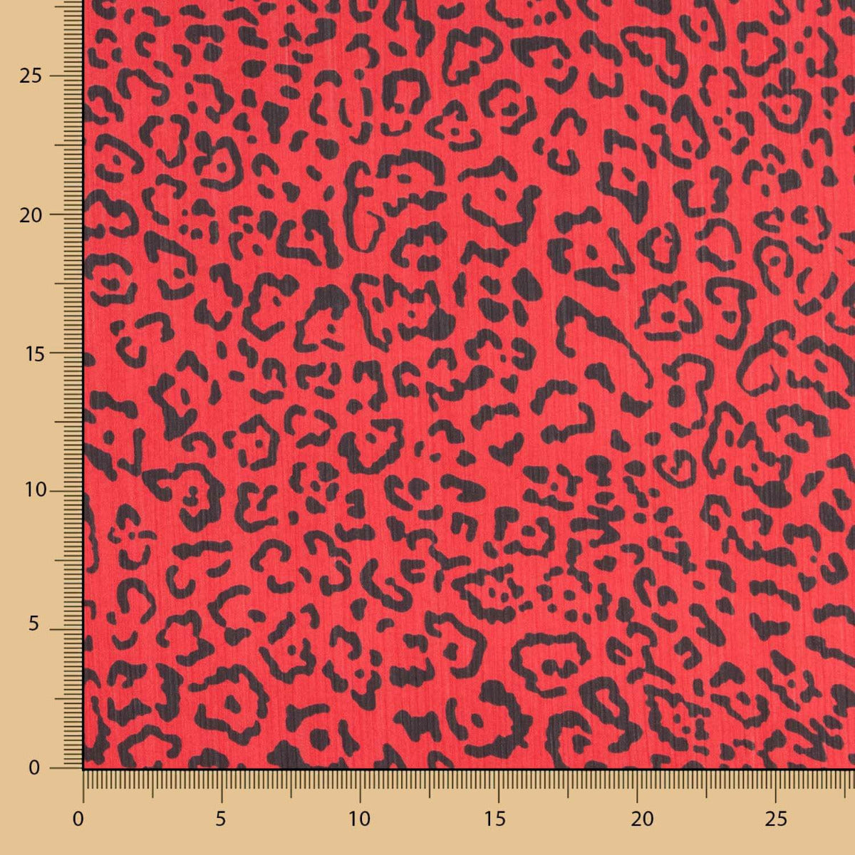Cetim Estampado Leopardo Vermelho - Ribes y Casals