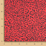 Cetim Estampado Leopardo Vermelho - Ribes y Casals