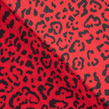 Cetim Estampado Leopardo Vermelho - Ribes y Casals