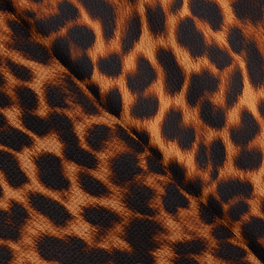 Cetim Estampado Leopardo Fogo - Ribes y Casals