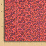 Cetim Estampado Floral Vermelho - Ribes y Casals