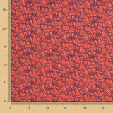 Cetim Estampado Floral Vermelho - Ribes y Casals